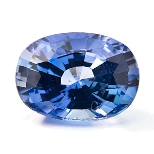 Faceted blue sapphire